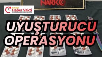106 sentetik ecza hap ve “kelebek” tabir edilen bir bıçak ele geçirildi.