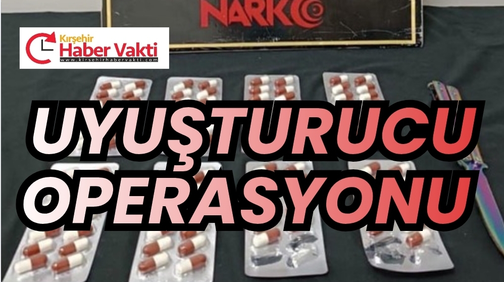 106 sentetik ecza hap ve “kelebek” tabir edilen bir bıçak ele geçirildi.