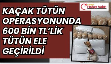 600 Bin TL’lik Tütün Ele Geçirildi