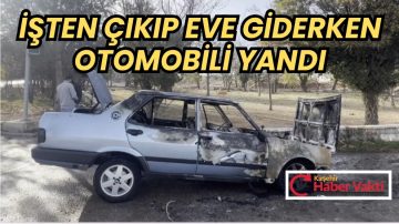 KIRŞEHİR’DE ARAÇ YANGINI…