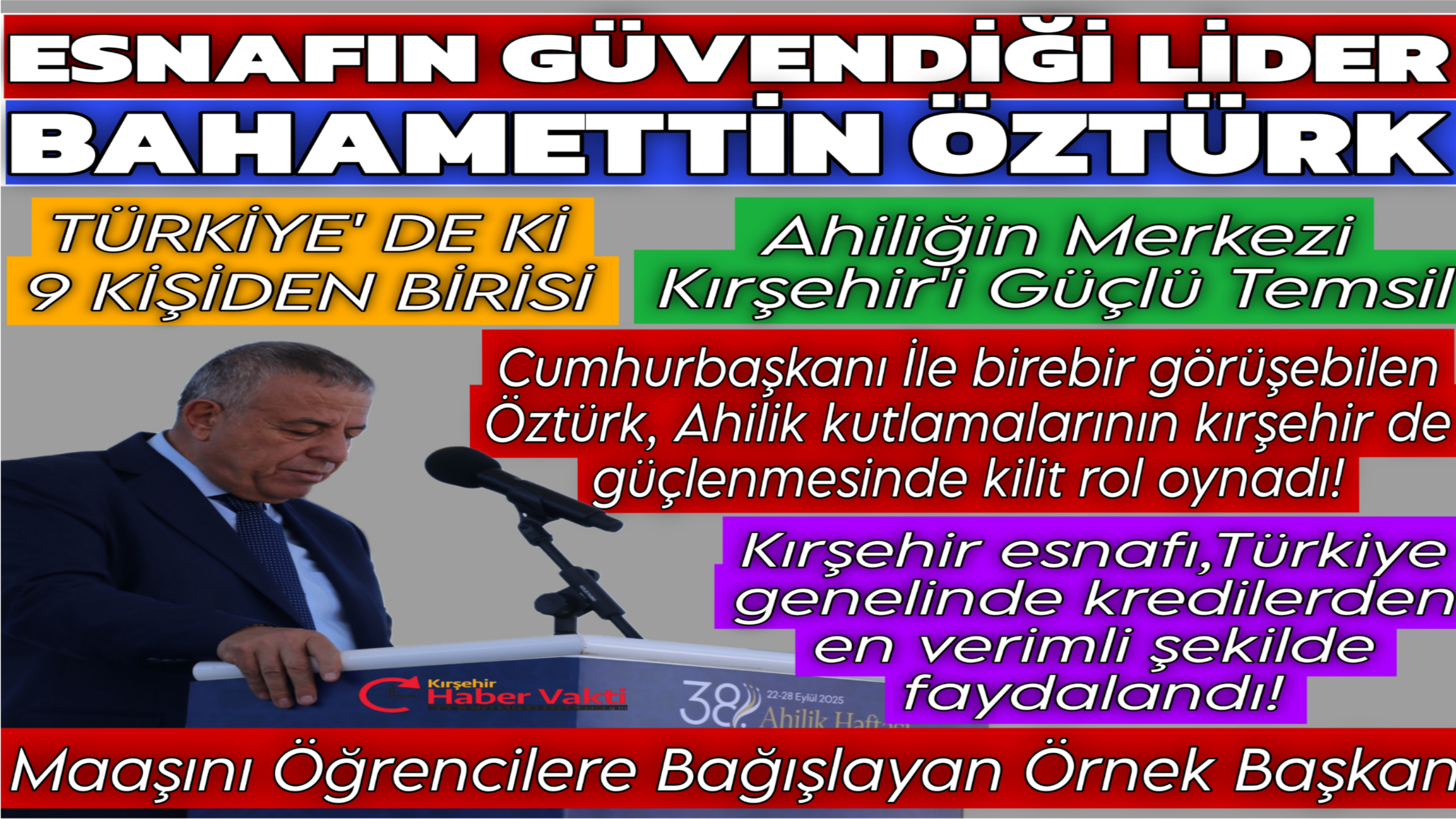 Ahiliğin Başkenti Kırşehir’e Güç Katan İsim: Bahamettin Öztürk