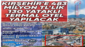 KIRŞEHİR KENT MERKEZİNE YENİ TERMAL OTEL GELİYOR