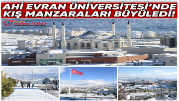 Kar, Ahi Evran Üniversitesi’ne Ayrı Bir Güzellik Kattı
