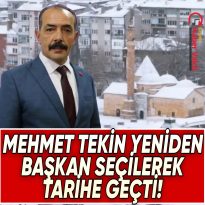 MEHMET TEKİN’DEN TARİHİ ZAFER: 161 OY FARKLA DÖRDÜNCÜ DÖNEM
