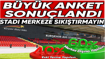ANKET SONUÇLANDI: KIRŞEHİRLİLERİN %60’I STADYUMU MERKEZ DIŞINDA İSTİYOR