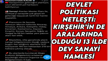 DEPREM TEHDİDİ ORTA ANADOLU İLLERİNE MEGA SANAYİ YATIRIMLARININ GELMESİNE NEDEN OLDU