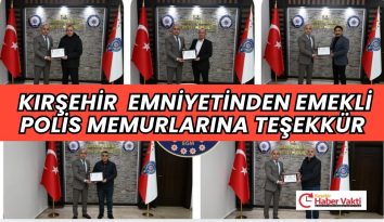 Uzun Yıllar Hizmet Eden Polis Memurlarına Teşekkür