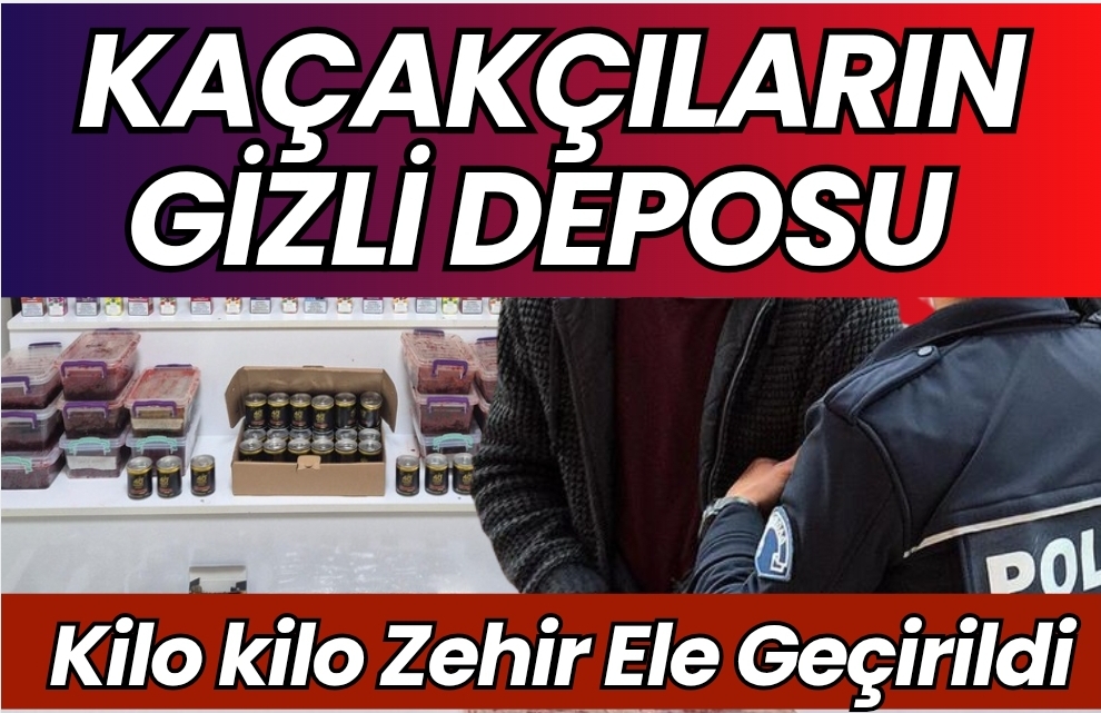 KAÇAK NARGİLE DEPOSU ORTAYA ÇIKTI