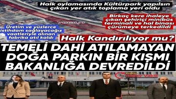 BELEDİYE SÖZ VERDİĞİ PROJEYİ BİR TÜRLÜ YAPAMAYINCA BİR KISMINI BAKANLIĞA DEVRETTİ