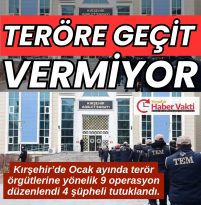 Kırşehir’de Güvenlik Güçlerinden Kararlı Mücadele 9 Operasyon 4 Tutuklama