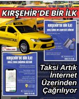 Kırşehir’de Bir İlk Taksi Artık İnternet Üzerinden Çağrılıyor
