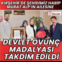 Şehidimizin Ailesine Devlet Övünç Madalyası Takdim Edildi
