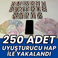250 ADET UYUŞTURUCU HAP ELE GEÇİRİLDİ