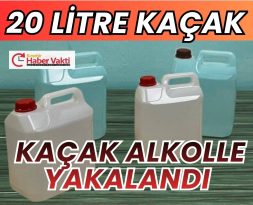 20 Litre Kaçak Alkolle Yakalandı