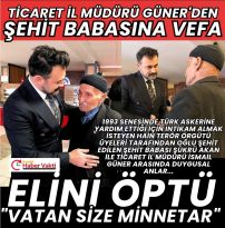 Teröre örgütü tarafından oğlu şehit edilen Şehit Babası ile İl Müdürü Güner arasında duygusal anlar