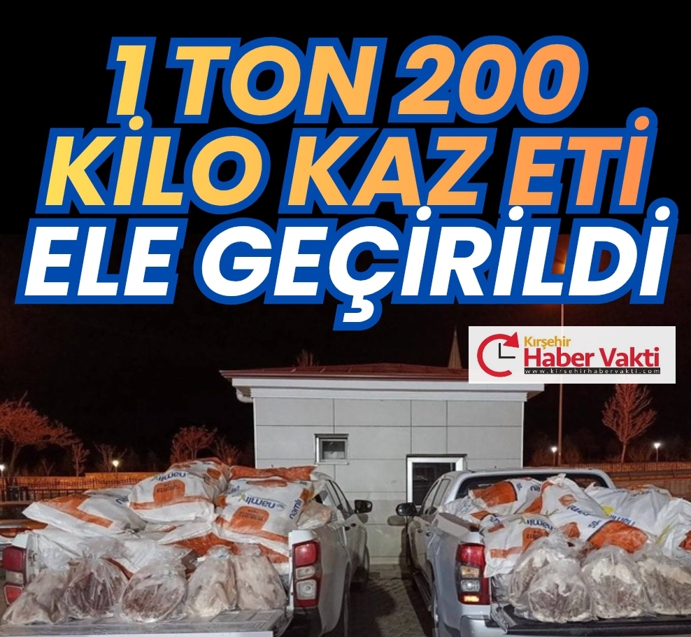 1 ton 200 kilogram kaz eti ele geçirildi.