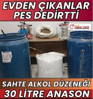 Jandarmadan kaçak içki baskını! Evine sahte alkol düzeneği kurdu.
