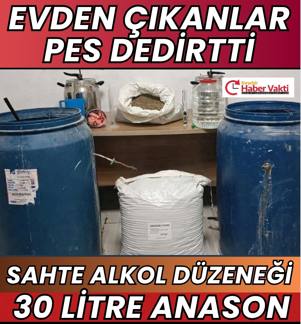 Jandarmadan kaçak içki baskını! Evine sahte alkol düzeneği kurdu.