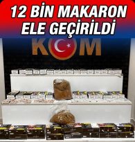 12 bin dal makaron ele geçirildi.