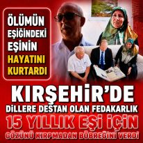 Eşinin fedakarlığı örnek oldu…