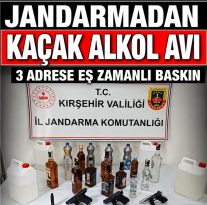 Jandarmadan Kaçak Alkol Avı: 3 Adrese Eş Zamanlı Baskın!