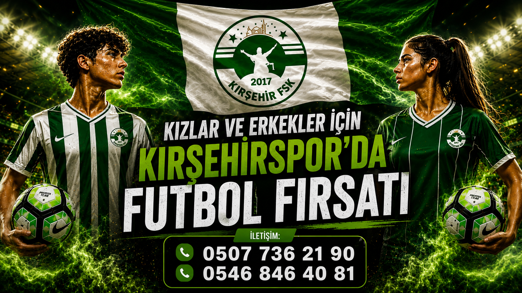 KIZLAR VE ERKEKLER İÇİN KIRŞEHİRSPOR’DA FUTBOL FIRSATI
