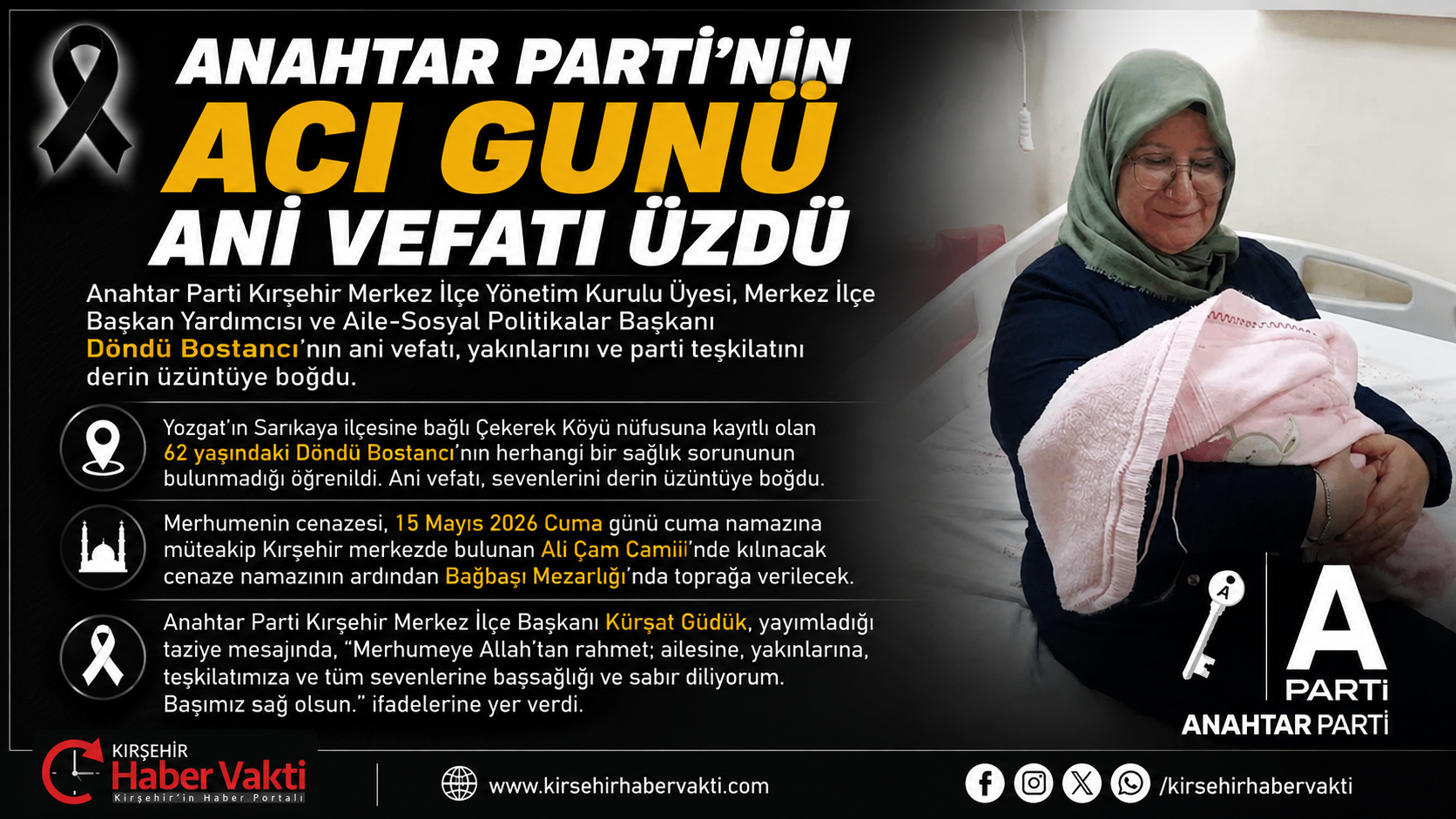 KIRŞEHİR ANAHTAR PARTİ’NİN ACI GÜNÜ