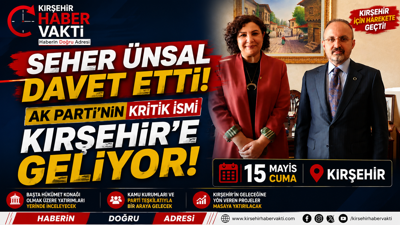 Seher Ünsal’ın Daveti Üzerine AK Parti’nin Kritik İsmi Kırşehir’e Geliyor