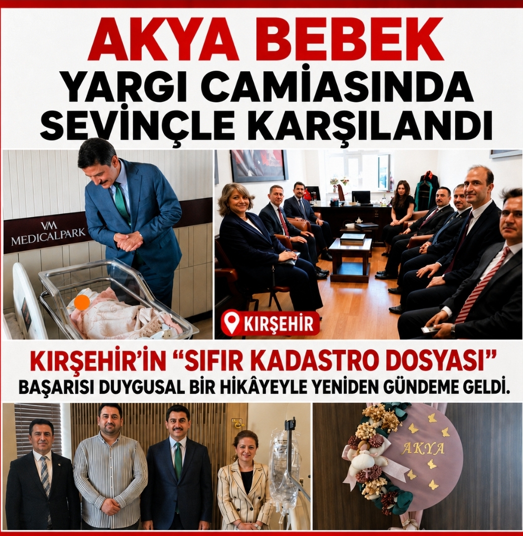 Kırşehir’de “Sıfır Kadastro Dosyası” Başarısı Akya Bebekle Taçlandı
