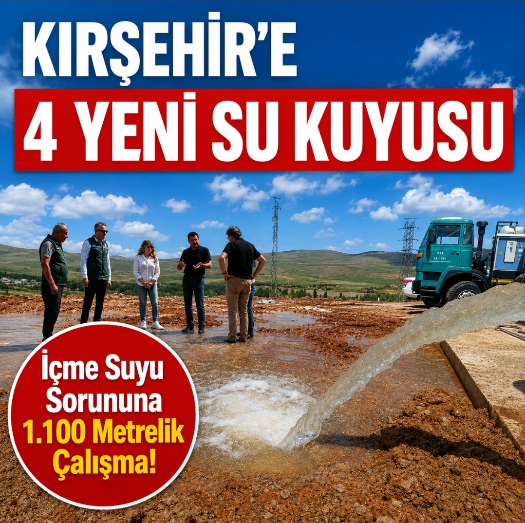 KIRŞEHİR’DE 4 YENİ SU KUYUSU AÇILACAK