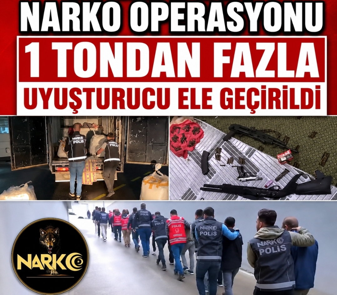 69 İLDE DEV NARKO OPERASYONU: 1 TONDAN FAZLA UYUŞTURUCU ELE GEÇİRİLDİ