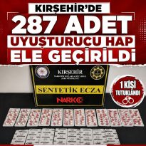 KIRŞEHİR’DE UYUŞTURUCU OPERASYONU: 278 HAP ELE GEÇİRİLDİ 1 TUTUKLAMA