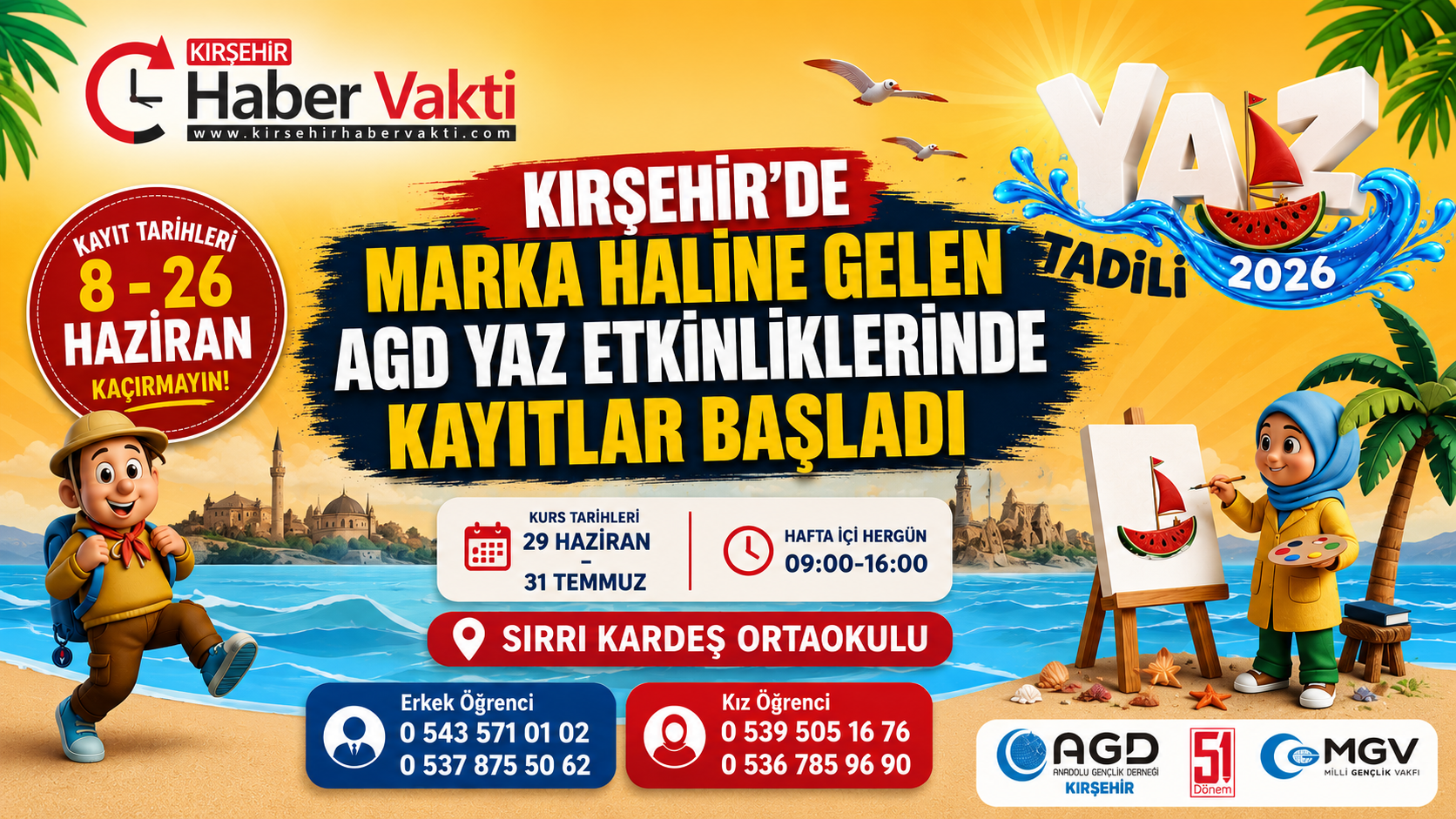 AGD YAZ ETKİNLİKLERİNDE KAYITLAR BAŞLADI