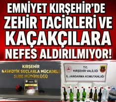 KIRŞEHİR’DE KAÇAKÇILIK VE UYUŞTURUCUYLA MÜCADELE DEVAM EDİYOR