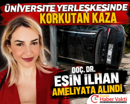 ÜNİVERSİTE YERLEŞKESİNDE KORKUTAN KAZA