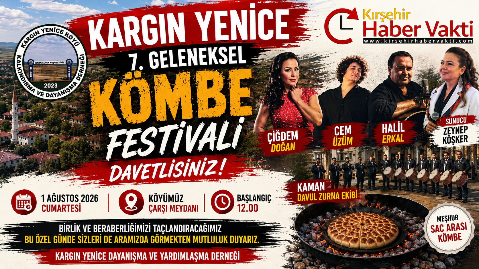 KARGIN YENİCE’DE ŞÖLEN BAŞLIYOR