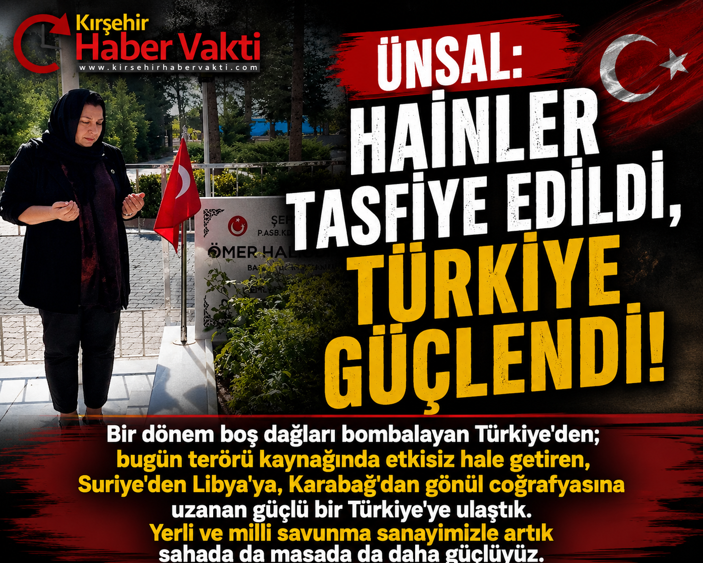 AK Parti Kırşehir İl Başkanı ünsal’dan 15 temmuz’da anlamlı mesajlar