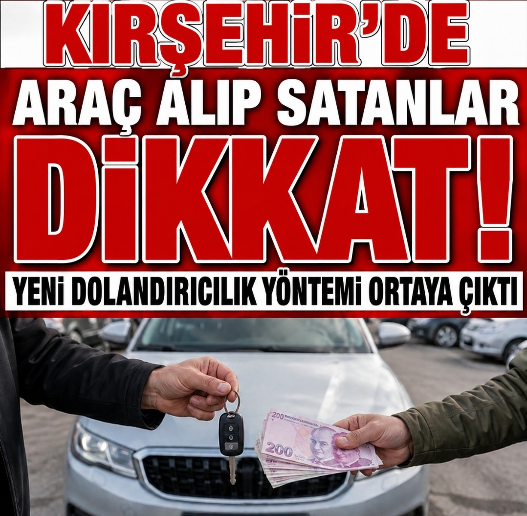 KIRŞEHİR’DE ARAÇ ALIP SATANLAR DİKKAT! YENİ DOLANDIRICILIK YÖNTEMİ ORTAYA ÇIKTI