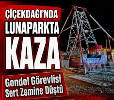 Lunaparkta görevli gondoldan düşerek yaralandı.