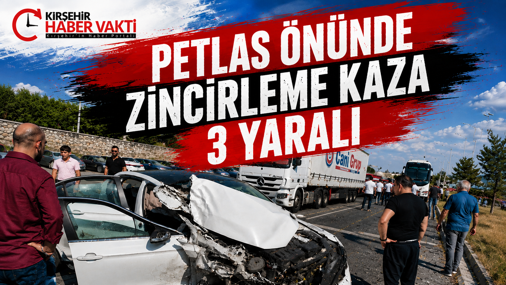 Kırşehir Petlas fabrikası önünde kaza 3 yaralı