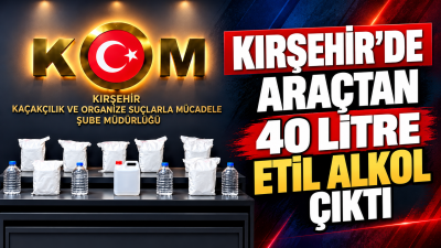 Kırşehir’de Araçtan 40 Litre Etil Alkol Çıktı Kırşehir İl Emniyet